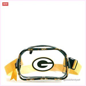 Clear NFL Belt Bag with Adjustable Strap, Key Loop